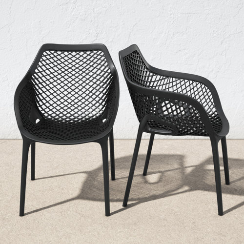 Modern Black Outdoor Dining Chairs AllModern